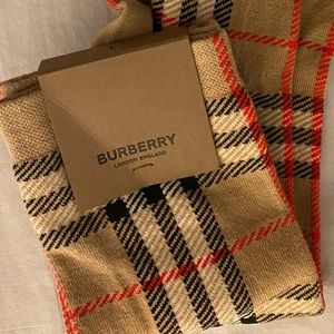 Burberry Check Intarsia Technical Stretch Cotton Socks